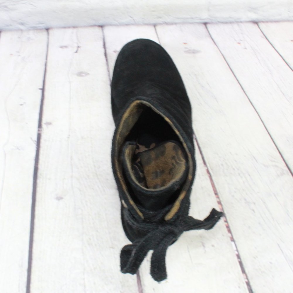 FLY London Yama Black Suede Wedge Ankle Bootie Boot Size 40 US 10 - Picture 6 of 9
